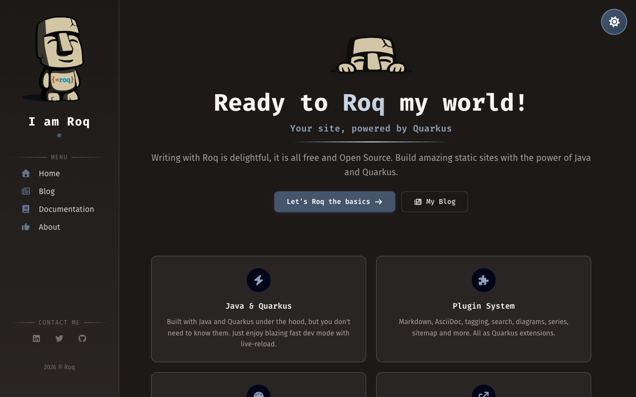 Home (light sidebar) - dark